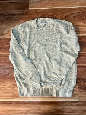 Cotton Crewneck Sweater - Light Beige